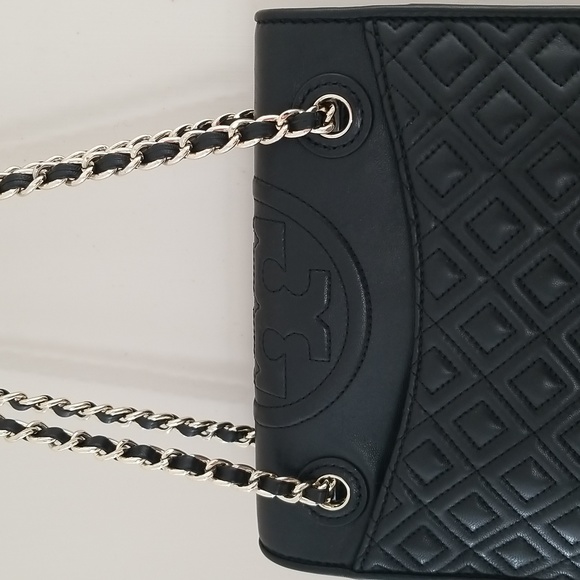 Tory Burch Medium Black Leather Fleming Convertible Shoulder / Crossbody Bag - Picture 4 of 16